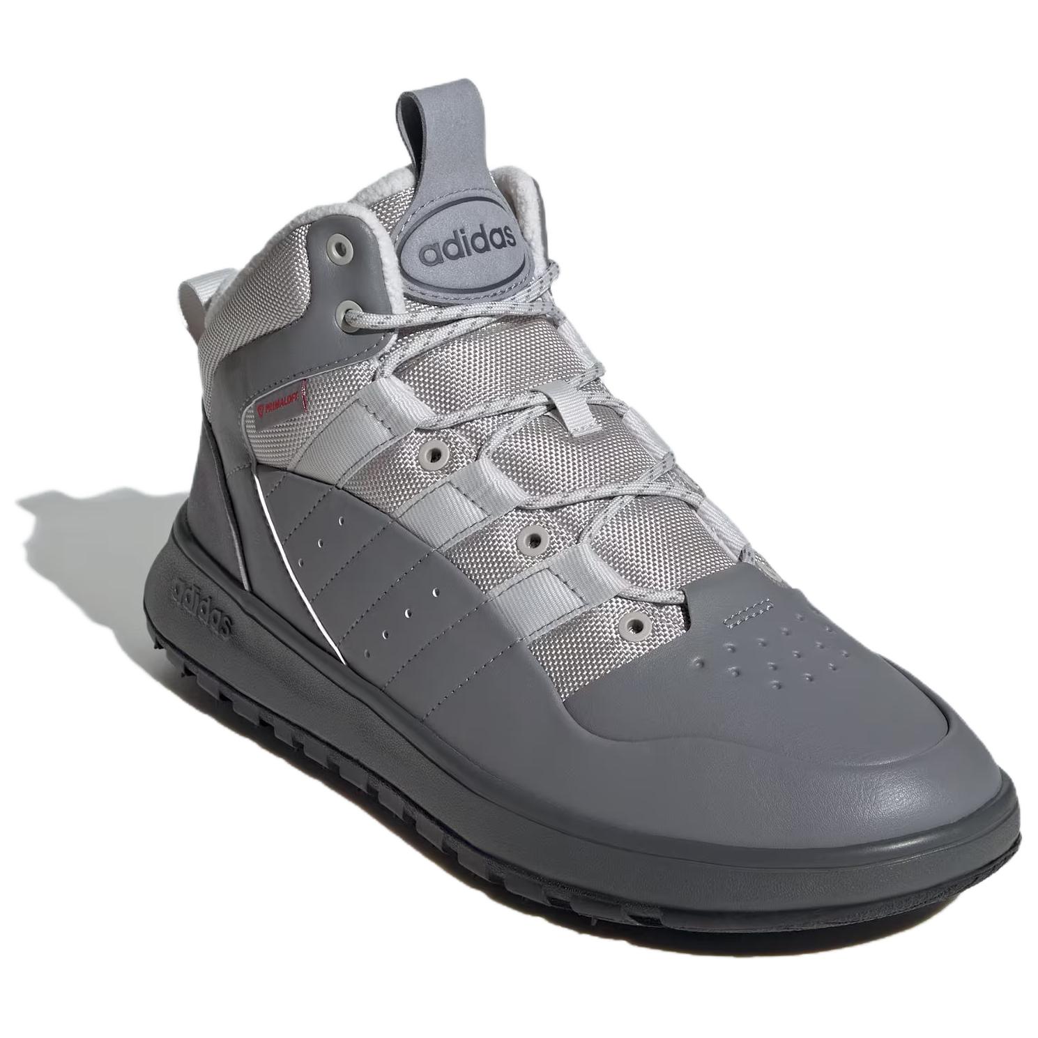 Adidas Slip Resistant Thermal Mid top Vintage Basketball Shoes Unisex Gray