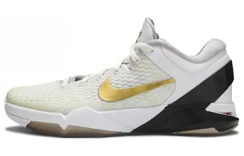 Nike Zoom Kobe 7 Elite Comfortable Non-Slip Lightweight Low-top Basketball Shoes Men's White