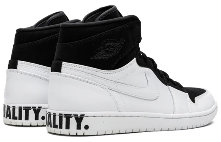 Мужские кроссовки Jordan Air Jordan 1 Retro High Equality BHM (черно-белые) — фото 4