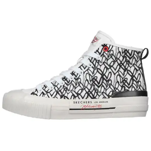 Skechers New Moon Slip Resistant Abrasion Resistant Cushioning High top Canvas Shoes