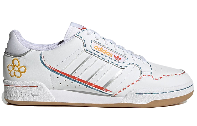 Кеды adidas originals Continental 80 Stripes (бело-сине-оранжевые) — фото 2