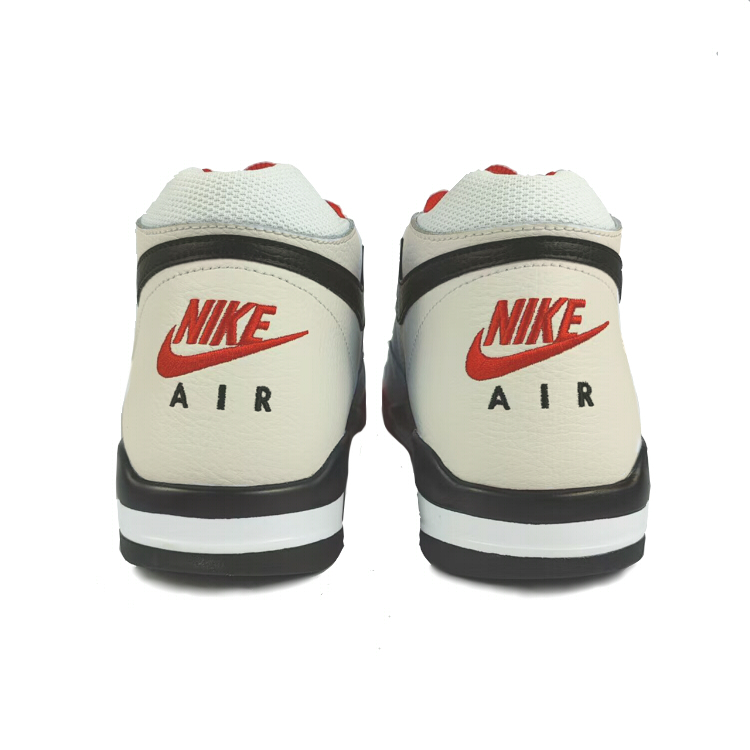 Nike Flight Legacy Synthetic Leather Cushioning Mid top Vintage Basketball Shoes Unisex Red White