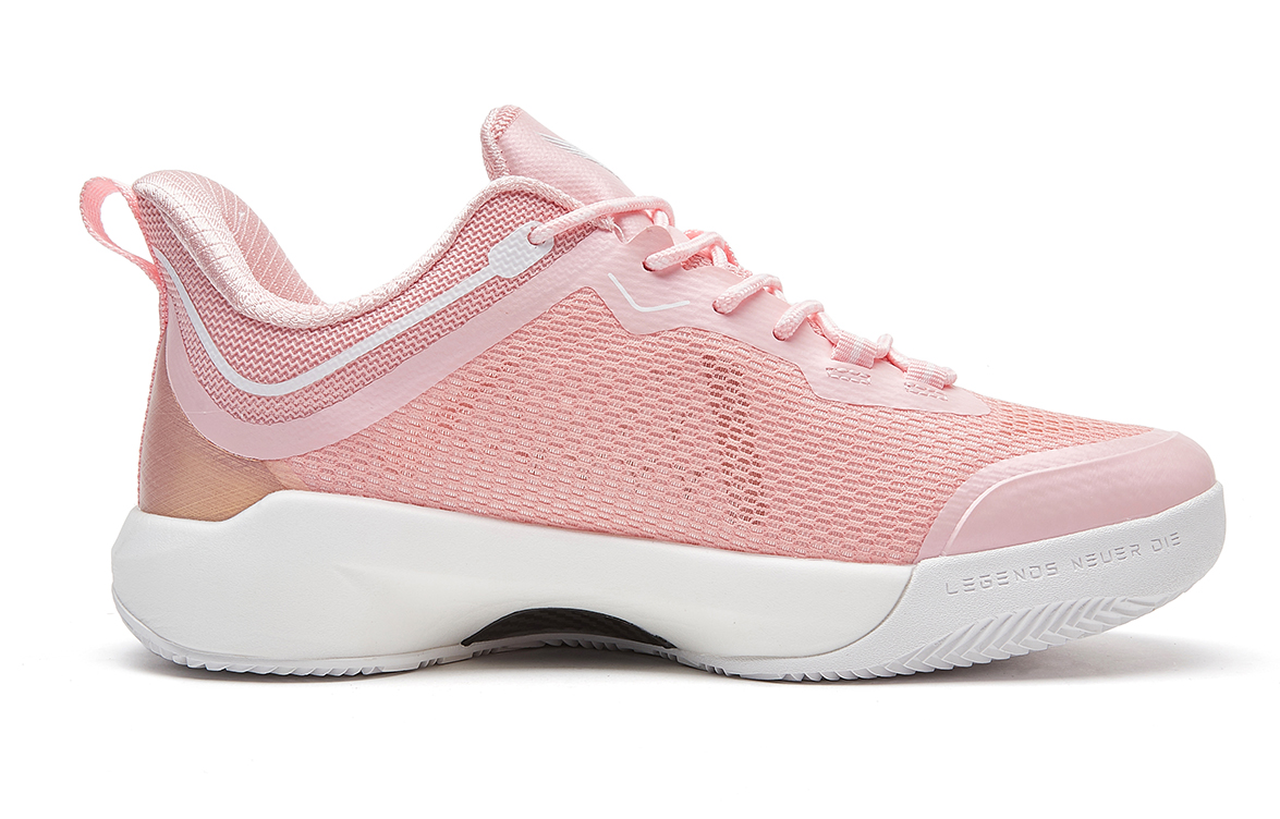 VOIT Shock Absorbers Slip Resistant Breathable Low Top Basketball Shoes Unisex Pink