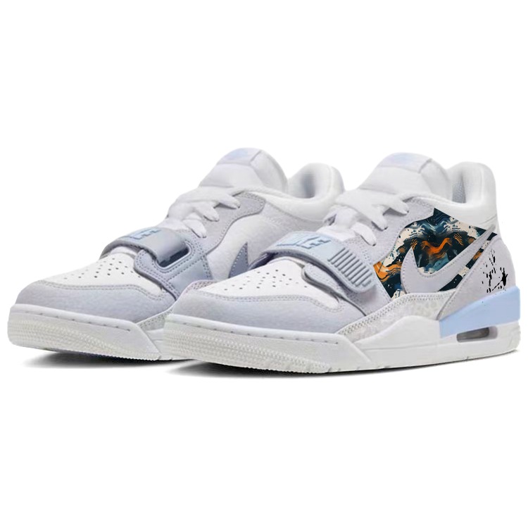 Jordan Legacy 312 Abrasion Resistant Slip Resistant Low top Vintage Basketball Shoes Men’s Gray White