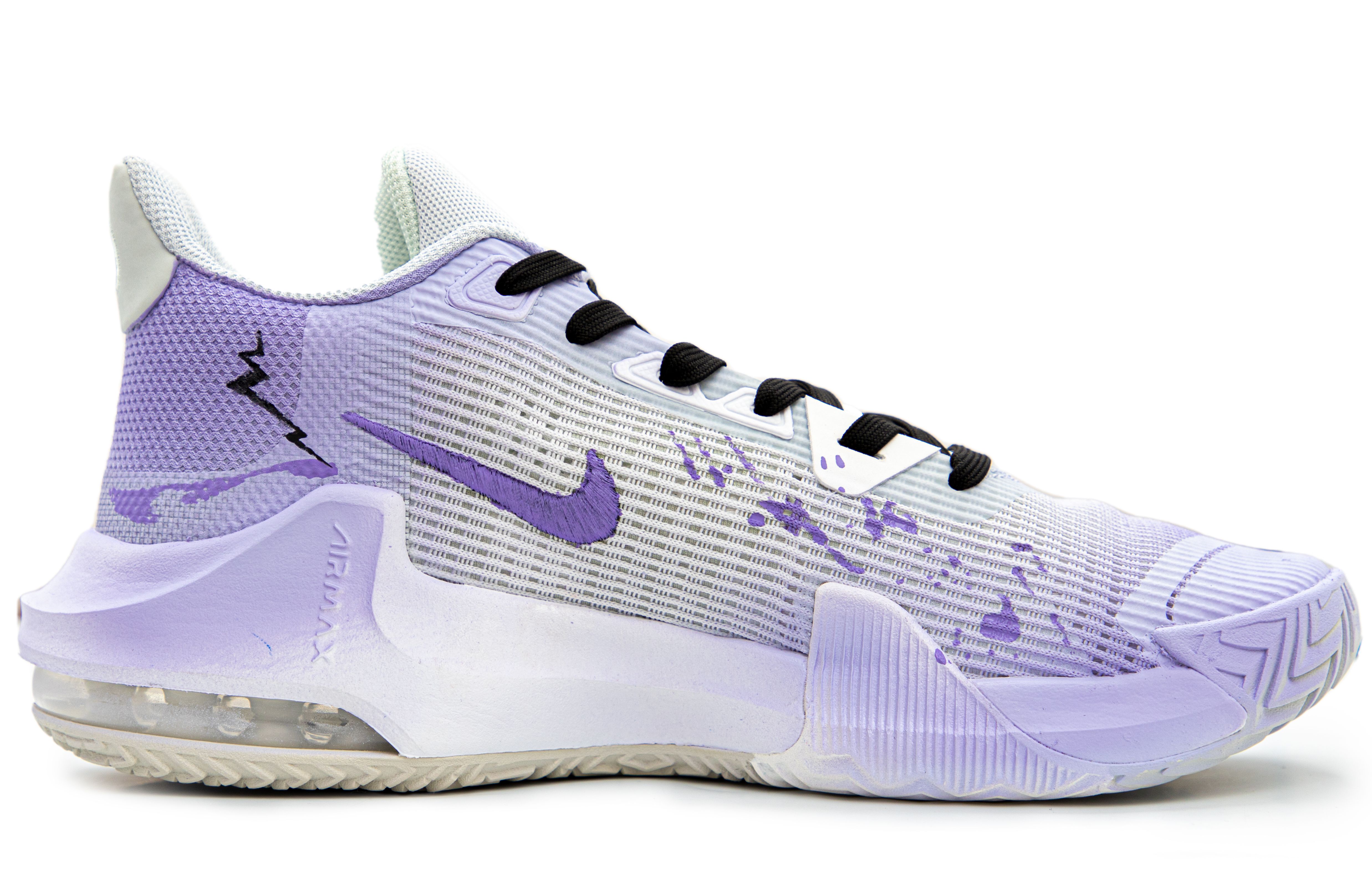 Nike Air Max Impact Defective Doll Slip Resistant Abrasion Resistant Low top Basketball Shoes Men’s Black Purple