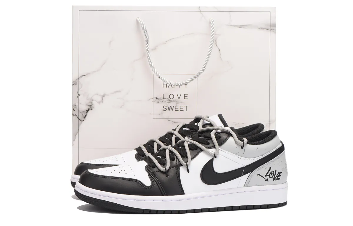 Jordan Air Jordan 1 Low top Vintage Basketball Shoes Men's Black