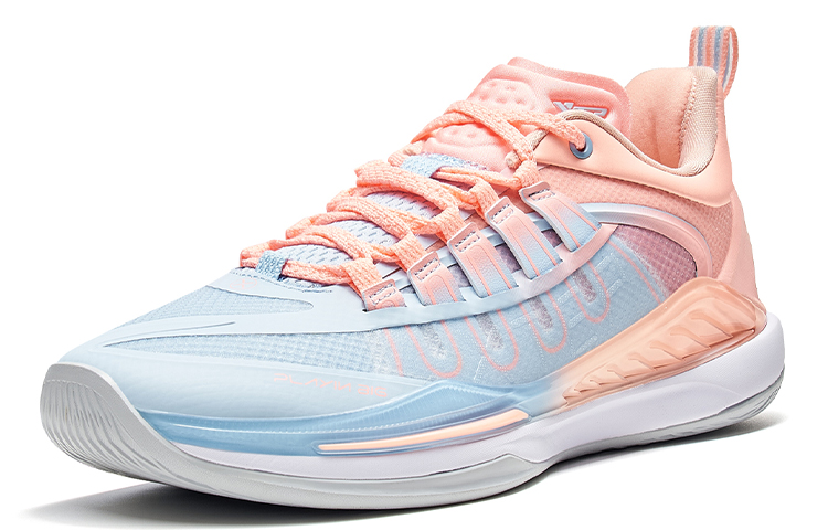 XTEP Light Feather 4 V2 Basketball Shoes Men’s Low Top Blue/Pink