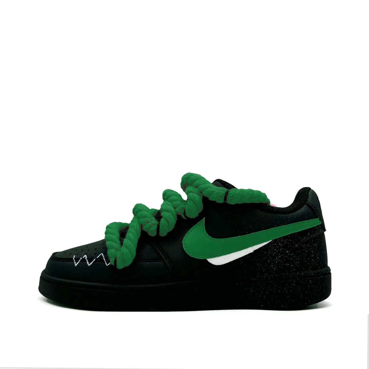 Nike Court Vision Abrasion Resistant Abrasion Resistant Low top Skateboard Shoes Unisex Black Green