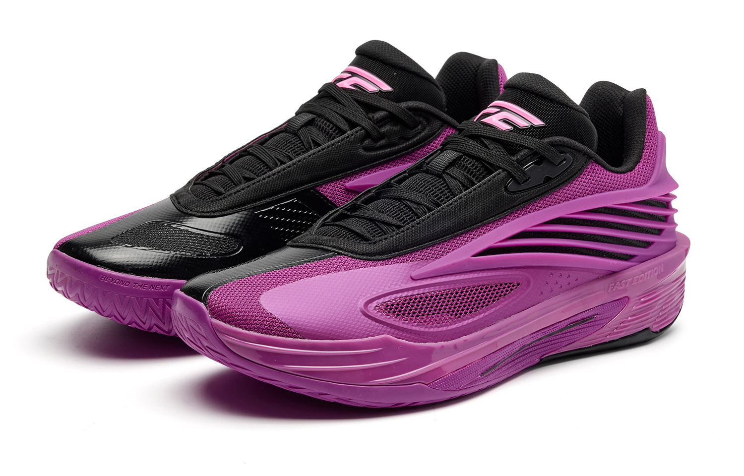 QIAODAN FE3.5 Purple Lightning Cushioning Slip Resistant Abrasion Resistant Breathable Anti Twist Grip