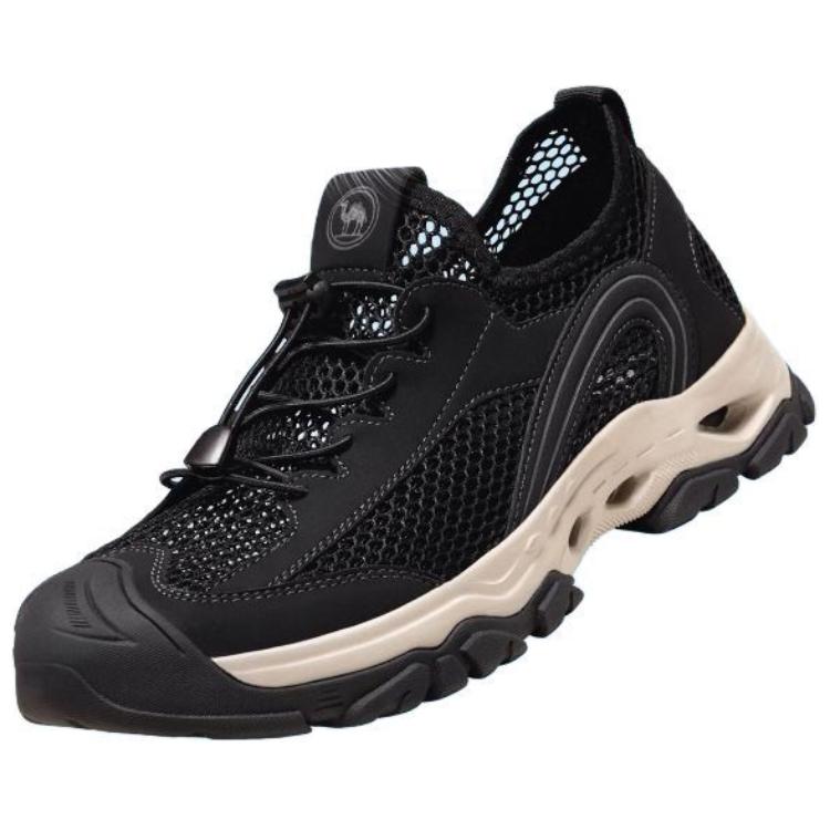 CAMEL Comfortable And Breathable Slip Resistant Abrasion Resistant Low top Hiking Shoes Men’s Black
