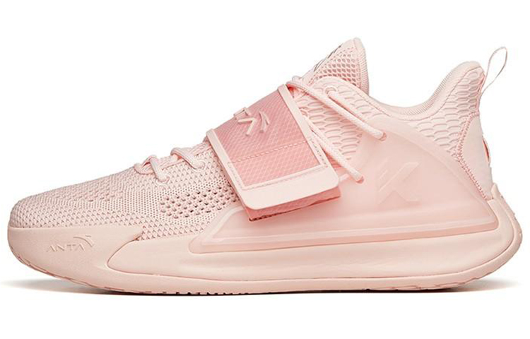 Anta Water Flower 2 KT Cushioning Anti-Slip And Wear-Resistant Coverage Low-Top Basketball Shoes Cherry Blossom Pink
