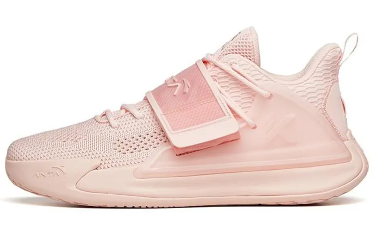 Anta Water Flower 2 KT Cushioning Anti-Slip And Wear-Resistant Coverage Low-Top Basketball Shoes Cherry Blossom Pink