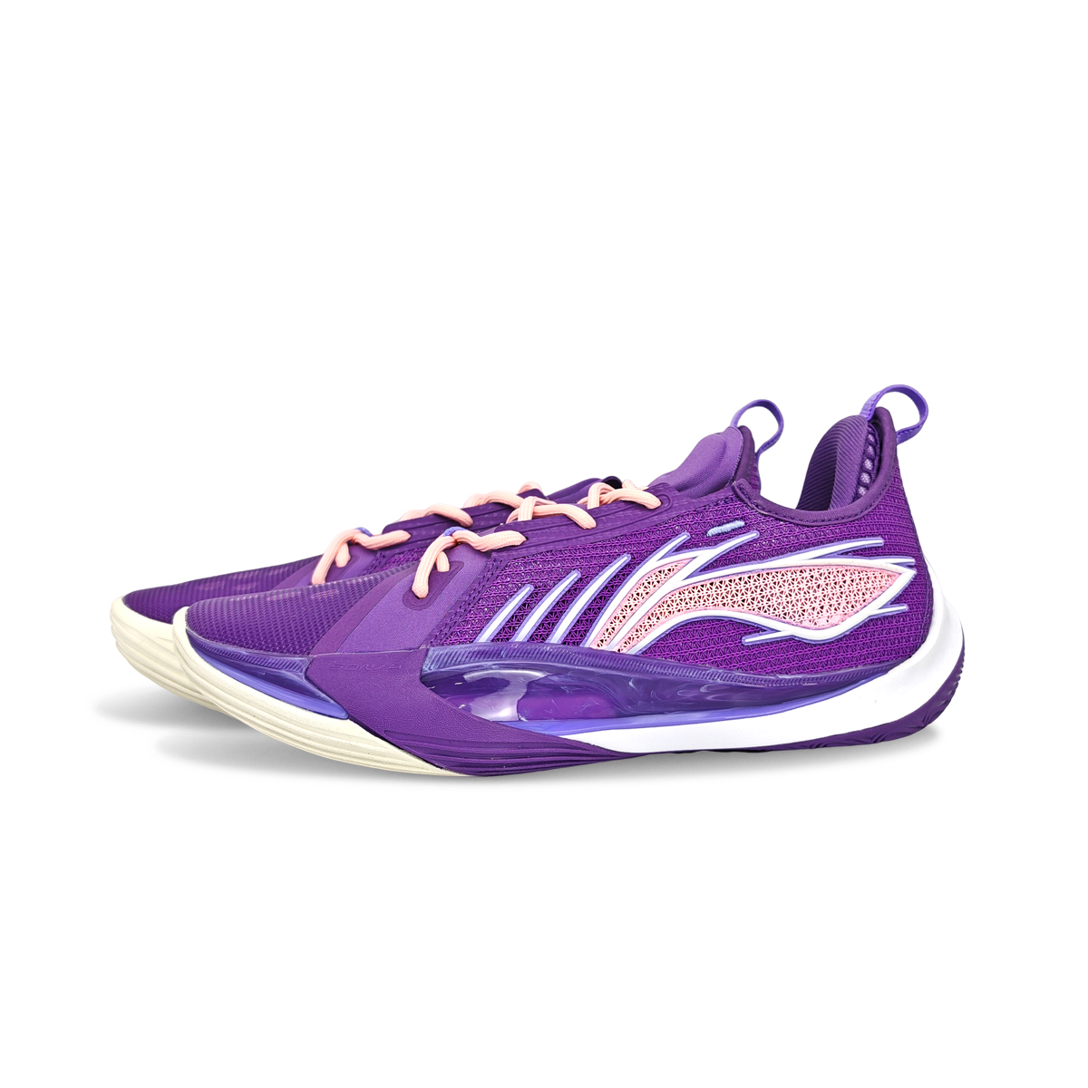 Li Ning Sonic 13 Cushioning Slip Resistant Abrasion Resistant Low top Basketball Shoes Men’s Purple Pink