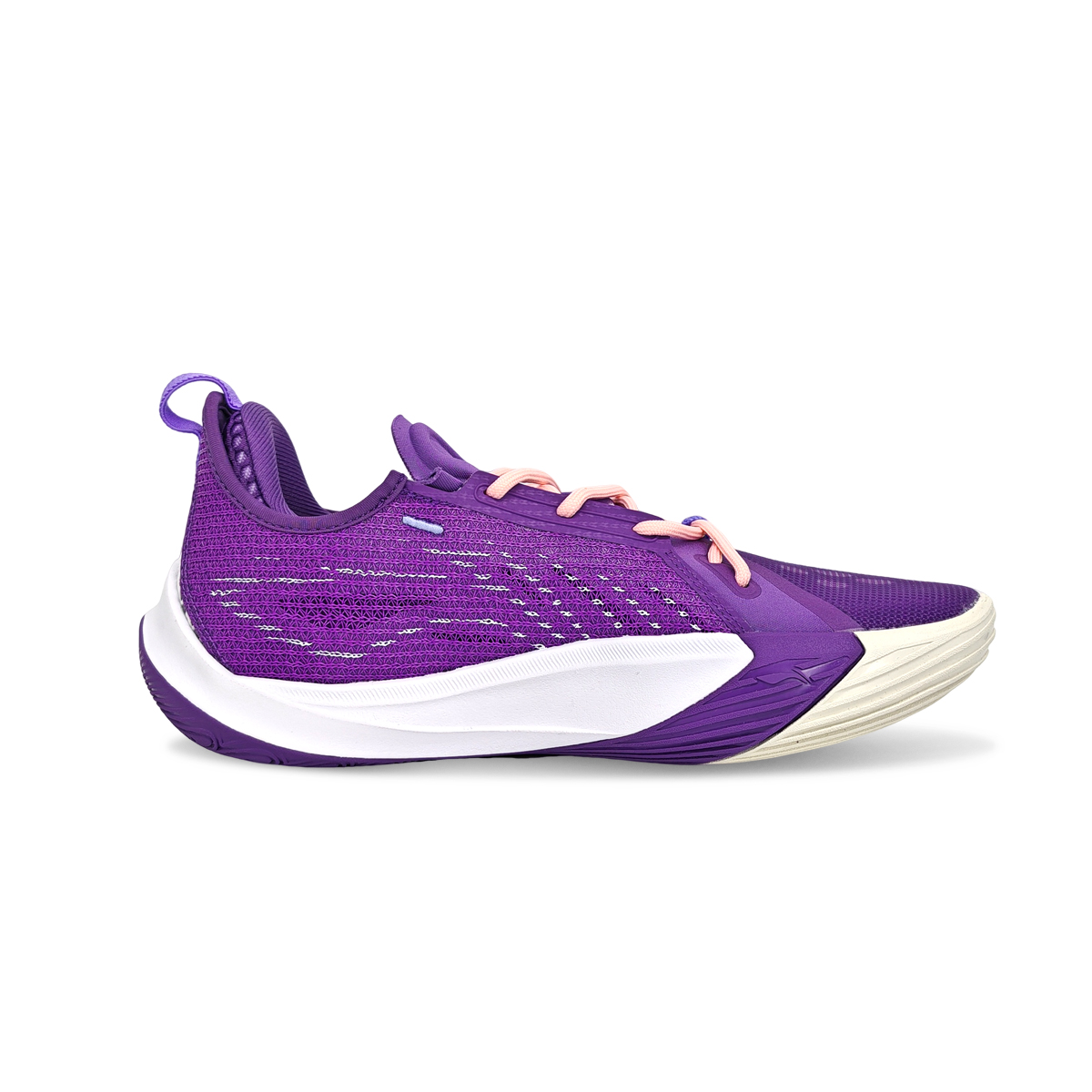 Li Ning Sonic 13 Cushioning Slip Resistant Abrasion Resistant Low top Basketball Shoes Men’s Purple Pink