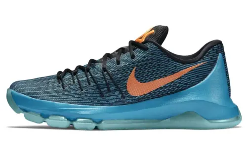 Nike KD 8 OKC round toe lace-up non-slip lightweight low-top practical basketball shoes men's lake blue