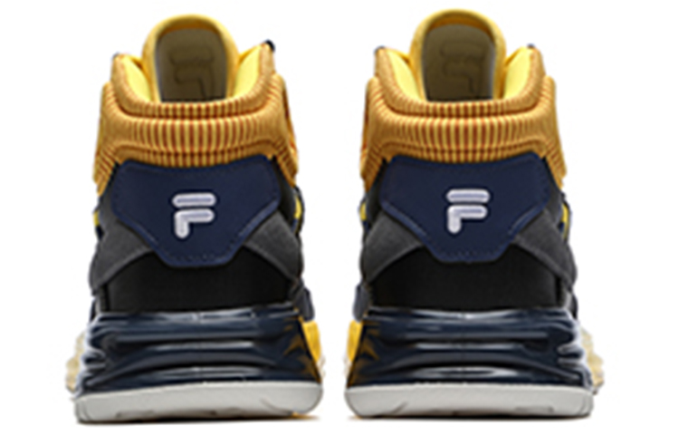 FILA FUSION FX 22 Mid top Vintage Basketball Shoes Men’s Black Yellow