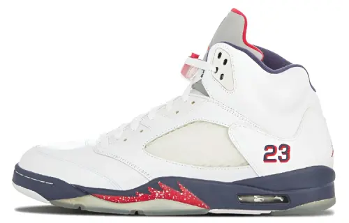 Jordan Air Jordan 5 Retro Independence Day OG Independence Day High Top Retro Basketball Shoes Men's White