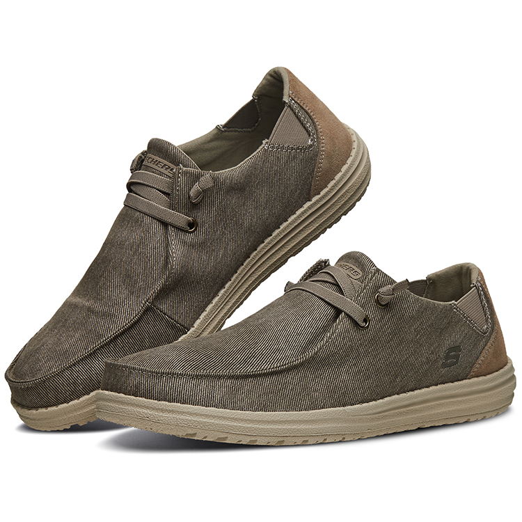Мужские кеды Skechers Melson (каки) — Хаки — фото 3
