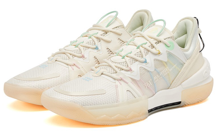 361° Burning Battle 2.0 Basketball Shoes Men’s Low Top Ivory White