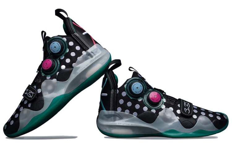 Li Ning WOW 8 Fabric Cushioning Slip Resistant Abrasion Resistant Breathable Rebound Mid top Basketball Shoes Men’s