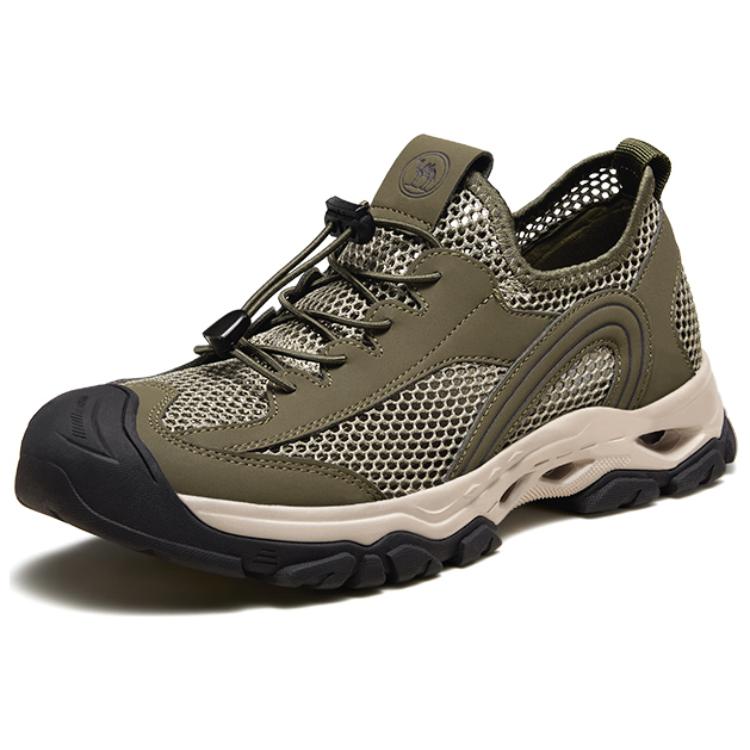 CAMEL Comfortable And Breathable Slip Resistant Abrasion Resistant Low top Hiking Shoes Men’s Army Green