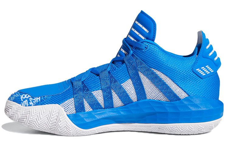 Мужские кроссовки adidas D lillard 6 (синий) — фото 2
