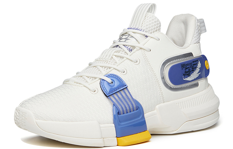 Anta Craze 2 Textile, TPU Abrasion Resistant Breathable Low top Basketball Shoes White Purple