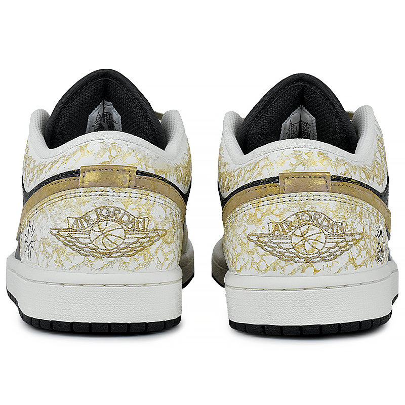 Jordan Air Jordan 1 Abrasion Resistant Low top Vintage Basketball Shoes Men’s Black White