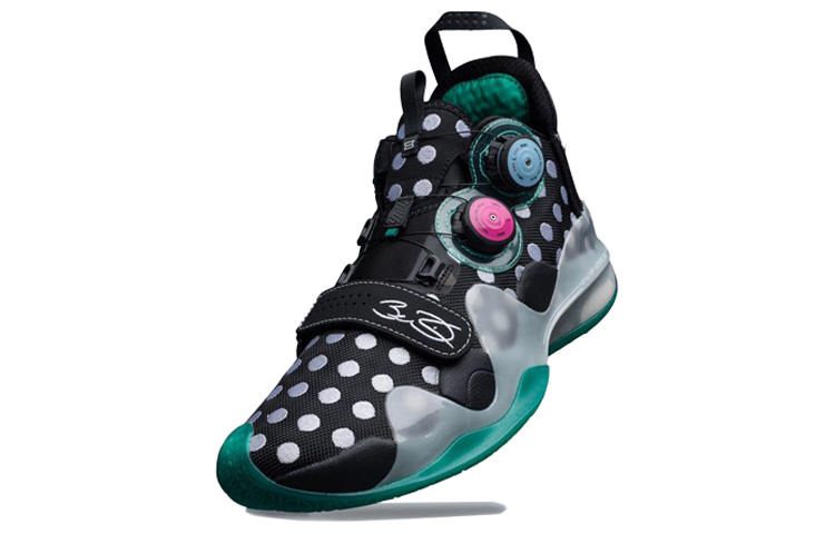 Li Ning WOW 8 Fabric Cushioning Slip Resistant Abrasion Resistant Breathable Rebound Mid top Basketball Shoes Men’s