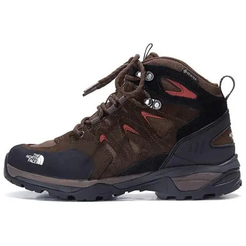 THE NORTH FACE Hedgehog Waterproof And Wear resistant High top Hiking Shoes Men's Brown