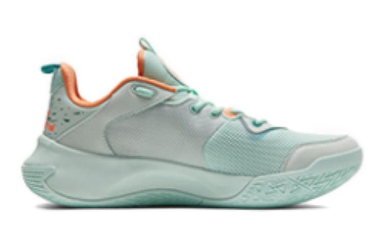 PEAK Slip Resistant Abrasion Resistant Low top Basketball Shoes Men’s Pink Green
