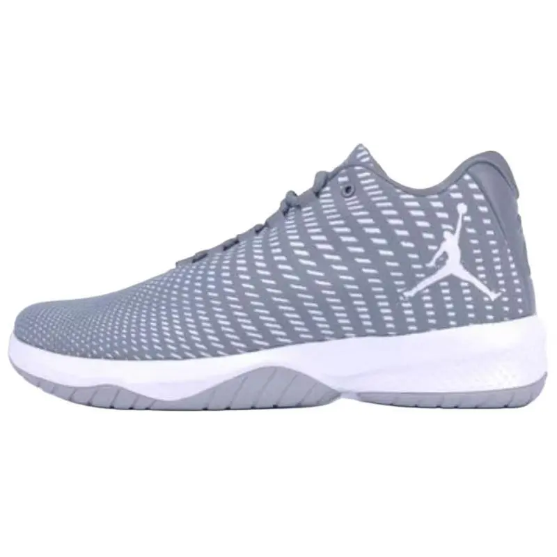 Jordan Slip Resistant Abrasion Resistant Mid top Basketball Shoes Men's Gray