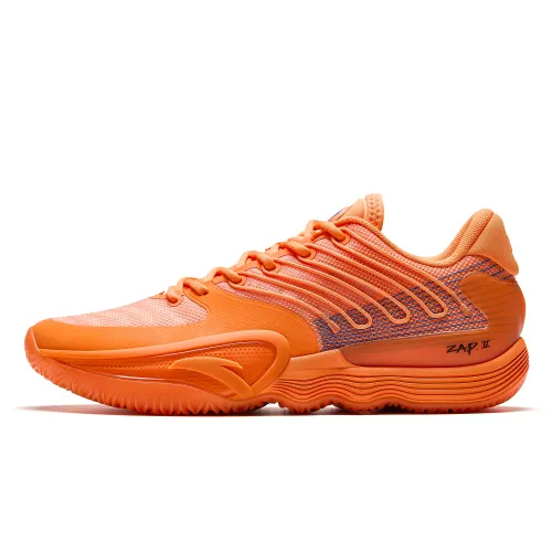 Anta Zap 2 Cushioning, Wear Resistant Low top Basketball Shoes Men's Orange