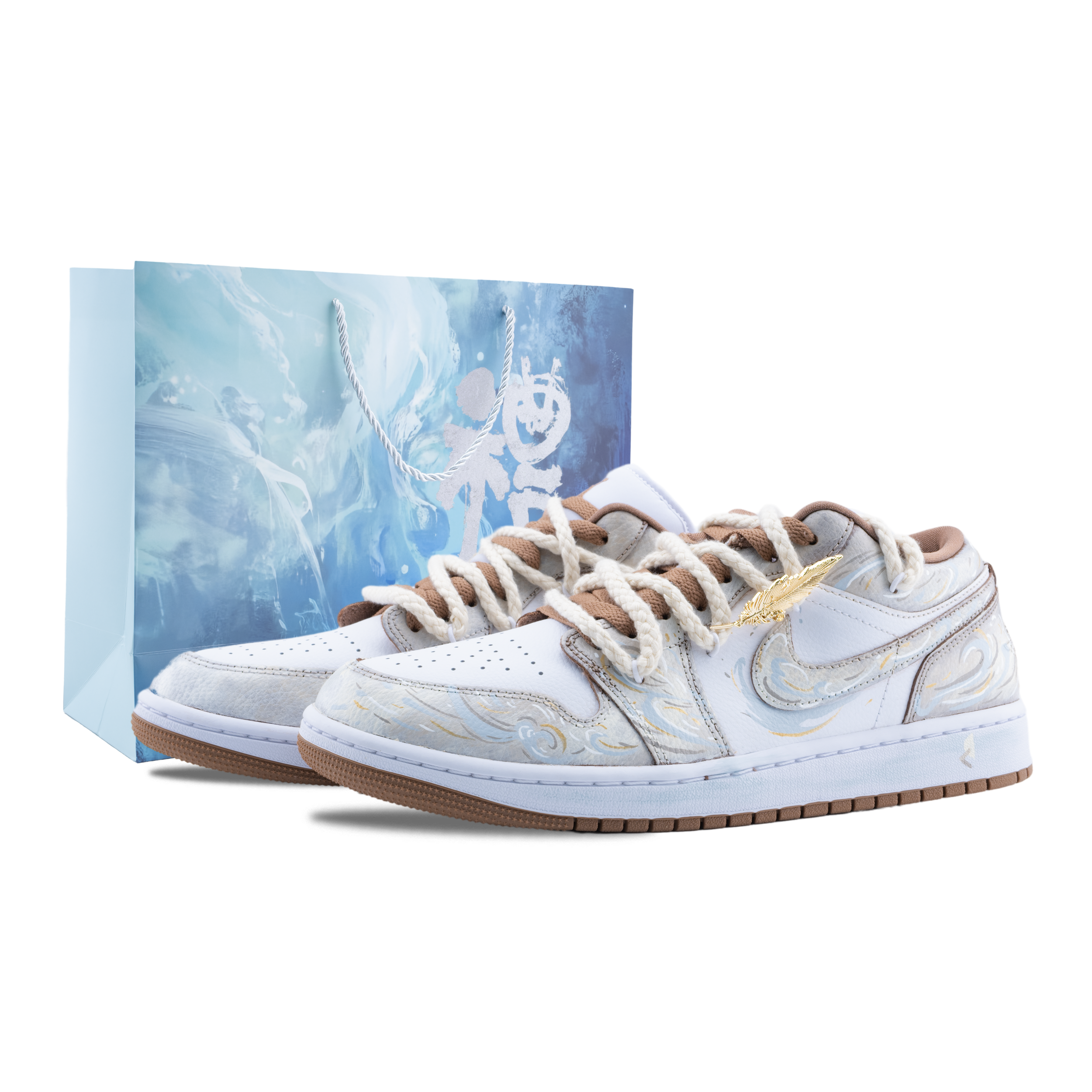 Jordan Air Jordan 1 Dunhuang Singing Sand Slip Resistant Abrasion Resistant Slip Resistant Abrasion Resistant Low top