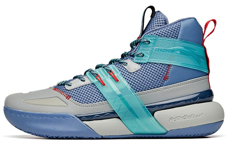Anta Crazy 4 High top Performance Basketball Shoes Men’s Blue Gray