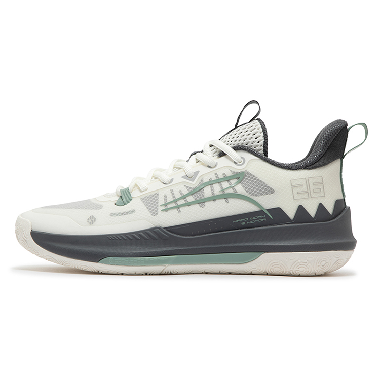 361° DVD Team Assist Future-Coach Cushioning Anti-Slip And Wear-Resistant Low-Top Basketball Shoes Men’s White Gray