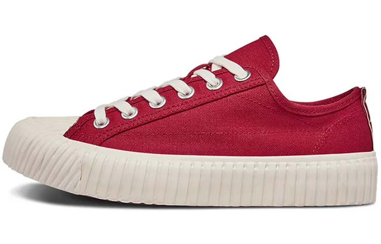 Kappa Slip Resistant Abrasion Resistant Slip Resistant Abrasion Resistant Low top Canvas Shoes Unisex Red White