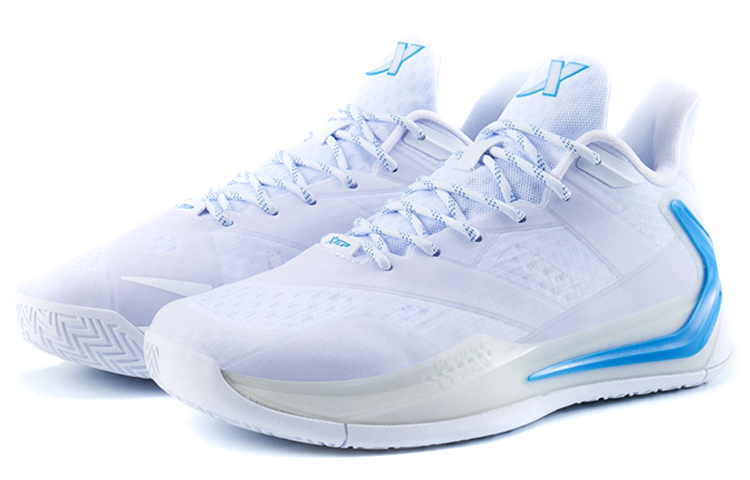 XTEP Slip Resistant Abrasion Resistant Breathable Cushioning Low top Performance Basketball Shoes Men’s New White