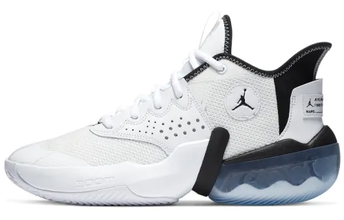Jordan Jumpman Diamond 2 Mid Cushioning Slip Resistant Mid top Basketball Shoes Unisex White Black Blue