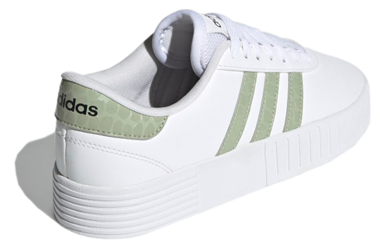 Женские кеды adidas neo Court Bold (бело-зеленые) — фото 3