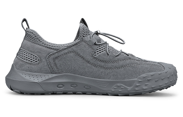 Jeep Textile, Leather Abrasion Resistant Breathable Low top Outdoor Shoes Men’s Gray