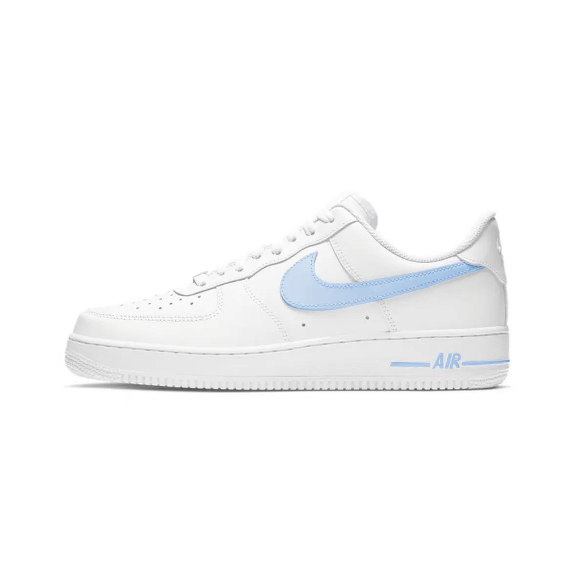 Nike Air Force 1 Slip Resistant, Abrasion Resistant, Lightweight Low top Skateboard Shoes Unisex White Blue