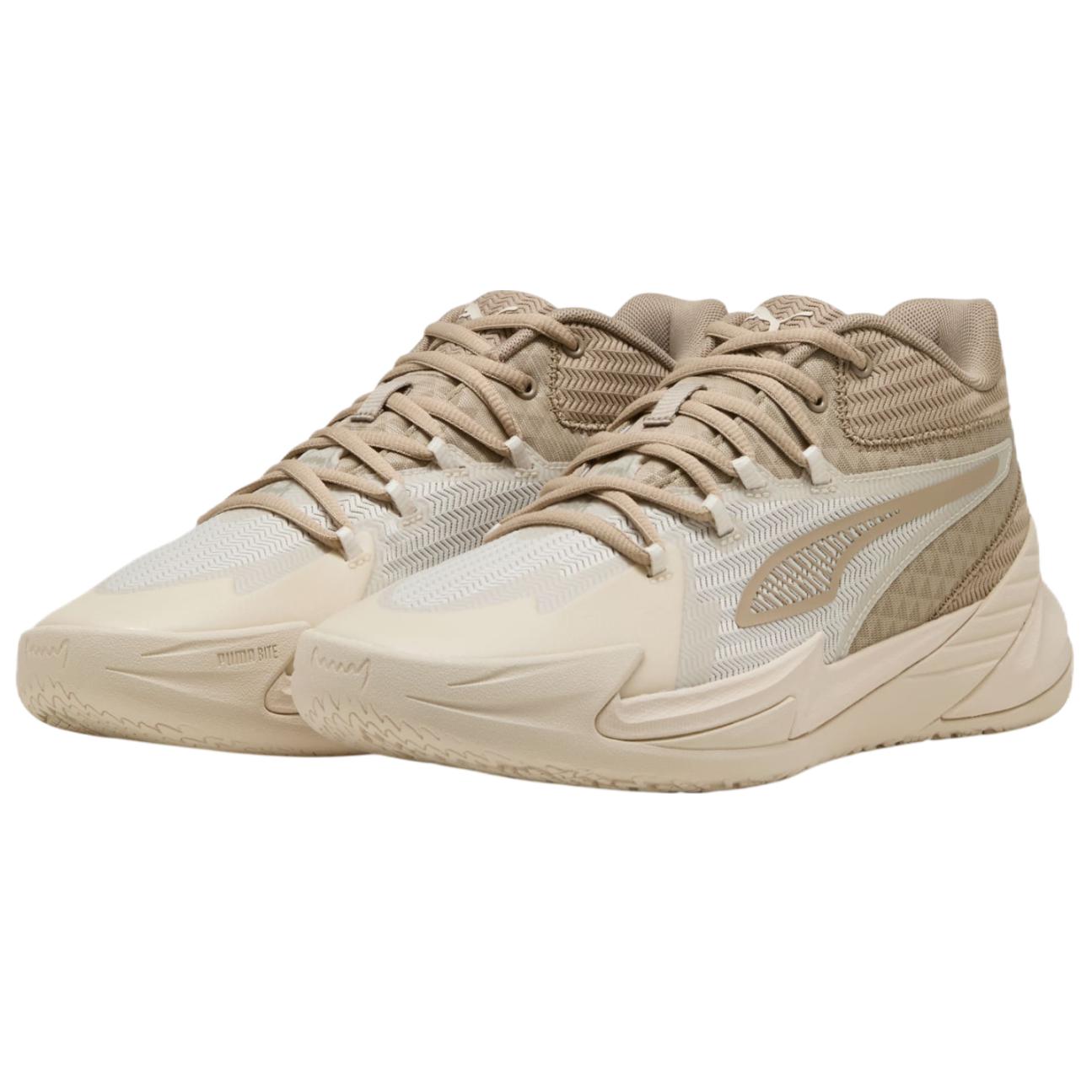 PUMA Dagger Comfortable Abrasion Resistant Mid top Basketball Shoes Unisex Beige Brown