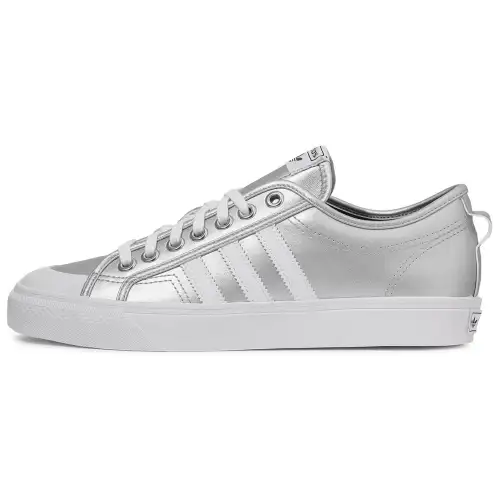 Adidas Originals NIZZA Cushioning, Wear Resistant Low top Skateboard Shoes Unisex Silver
