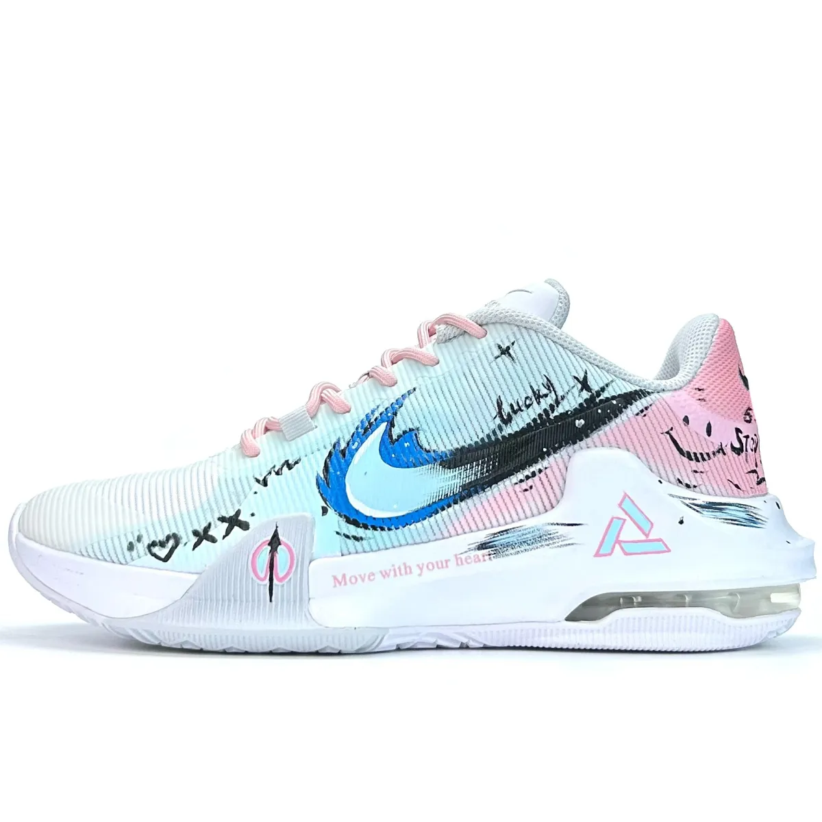 Nike Air Max Impact 4 Pink Mist Adventure Cushioning Abrasion Resistant Breathable Lightweight Mid top Basketball Shoes