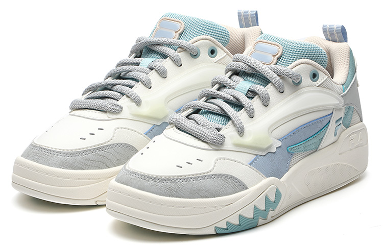 FILA FUSION Desperado Low Top Skate Shoes ‘White Grey Blue’ Women’s