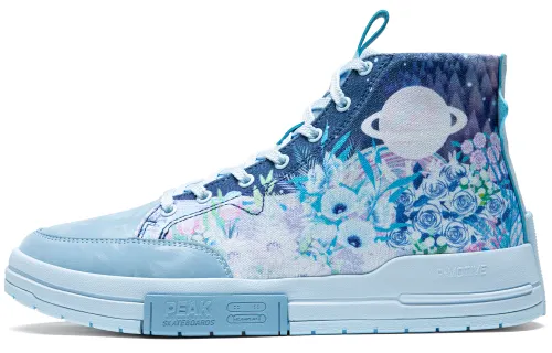 PEAK Chinese Original Collection Skateboard Shoes Men's High Top Celestial Blue
