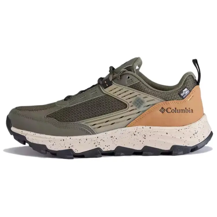 Columbia HATANA Slip Resistant Abrasion Resistant Low top Hiking Shoes Men's Green Brown