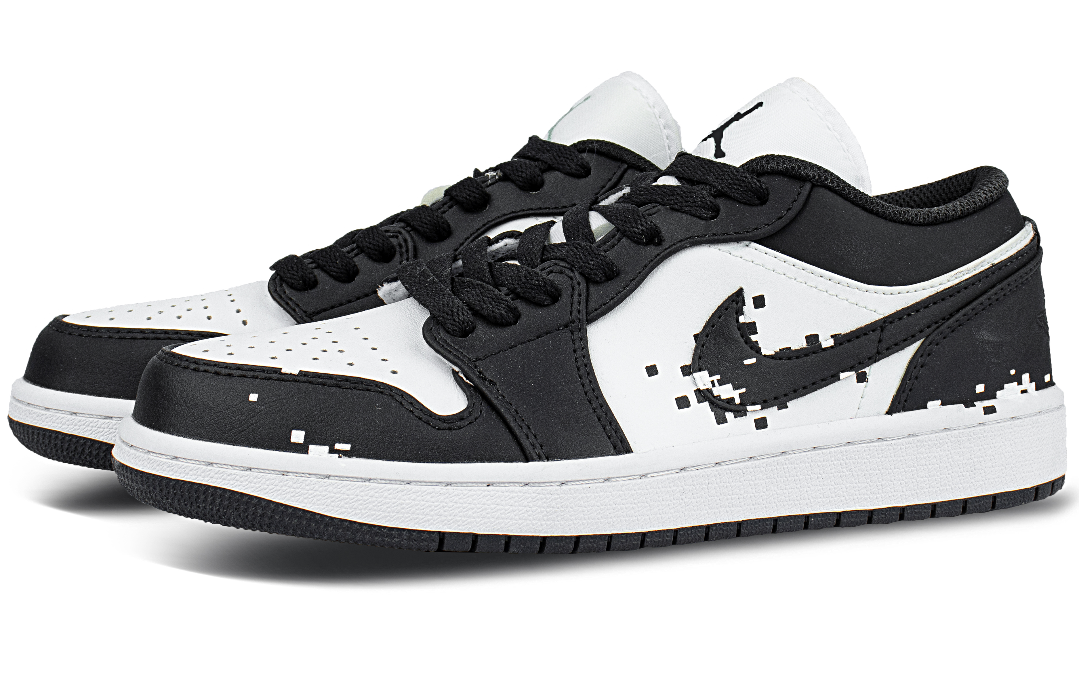 Jordan Air Jordan 1 Abrasion Resistant Low top Vintage Basketball Shoes Unisex Black