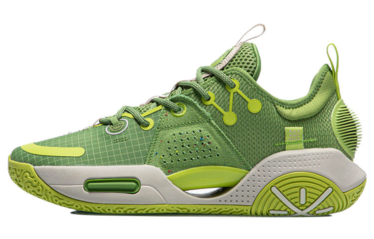 Li Ning All City 9 V1.5 Cushioning Slip Resistant Abrasion Resistant Low top Basketball Shoes Men’s Olive Green